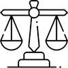 Icono balanza ley
